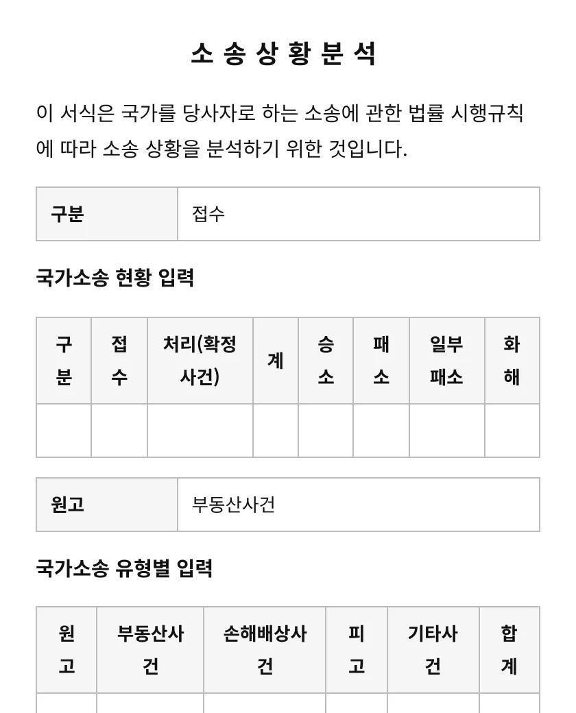소송상황분석 미리보기