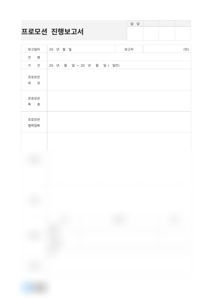 프로모션 진행보고서(신제품 런칭) 미리보기