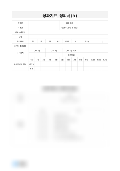 성과지표 정의서 미리보기